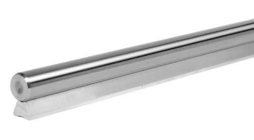 Gehärtete Linearwelle auf vormontierter Tragschiene vom Typ TTSU mit kompakter, schmaler Bauform