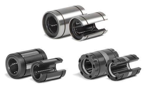 Linear ball bearings, open and closed designs