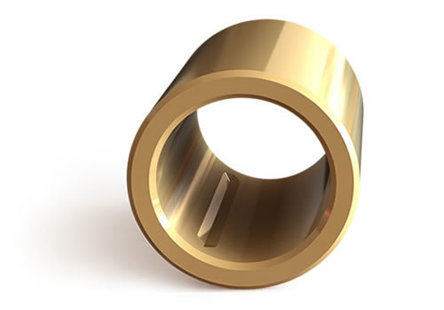 Cylindrical and flanged plain bearings made of solid bronze