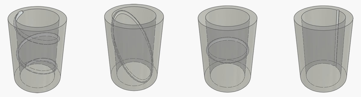 Solid bronze bearings lubrication groove options