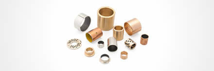 Diverse glijlagers van brons en RVS