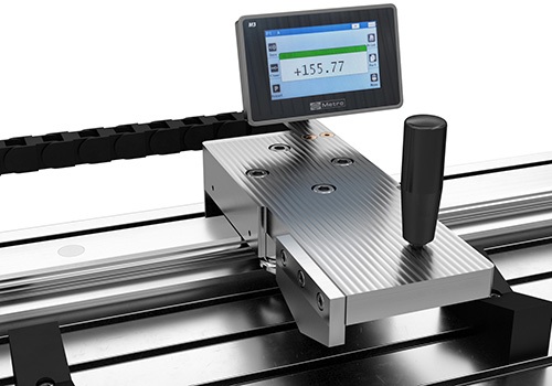 Meetinstrument met digitaal display op lineaire geleiding