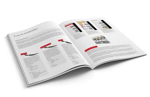 Open THN brochure displaying piston ring product information and diagrams.