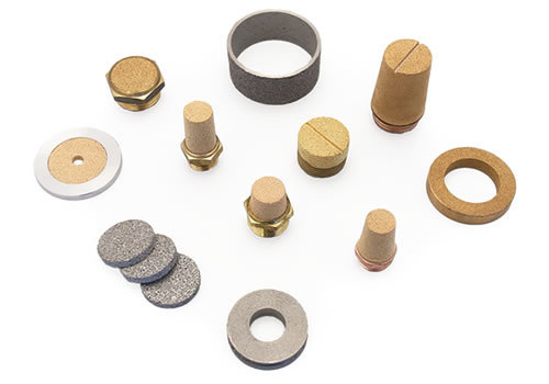 Assortiment sinterfilters in diverse vormen en materialen