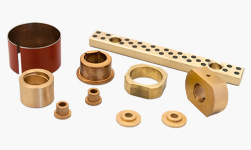 Exemples de coussinets et pièces sur mesure en bronze et matériaux composites